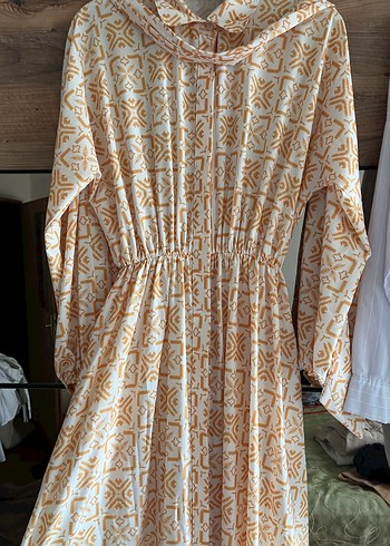 Bohem Desenli uzun tesettür elbise - Görsel 2