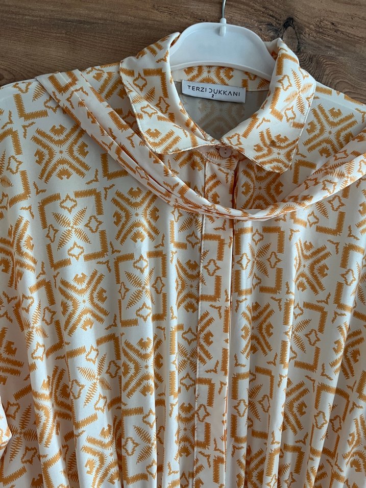 Bohem Desenli uzun tesettür elbise - Görsel 4