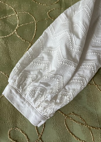 Nakışlı Beyaz Bohem Uzun Kadın Elbisesi - Görsel 4