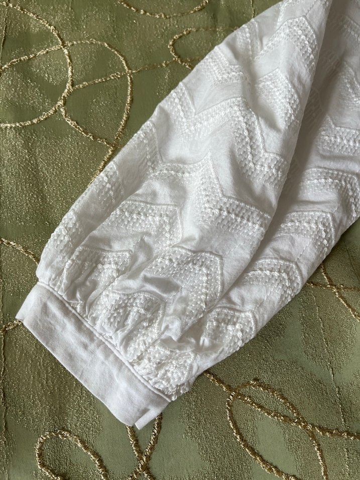 Nakışlı Beyaz Bohem Uzun Kadın Elbisesi - Görsel 4