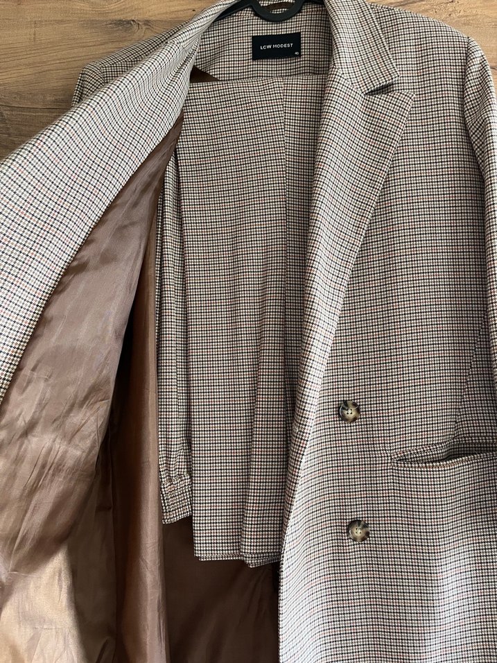 LCW Modest Kahverengi  Kadın Blazer takım - Görsel 4