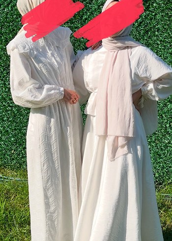 Beyaz tesettür etekli takım - Görsel 9