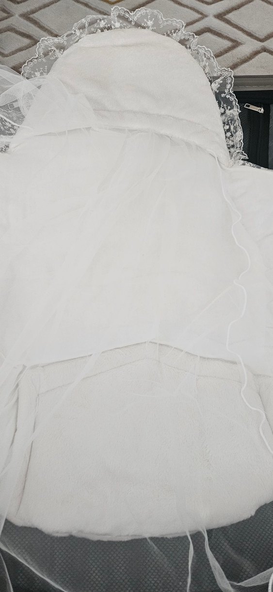 Nakışlı Beyaz Kundak - Görsel 3