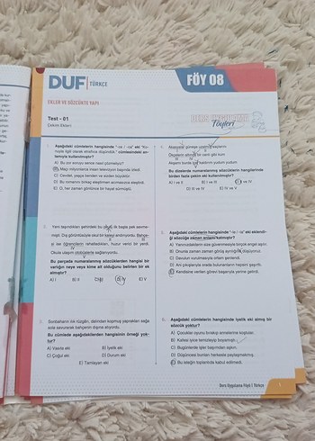 DUF TYT Türkçe Ders Uygulama Föyleri - Görsel 4