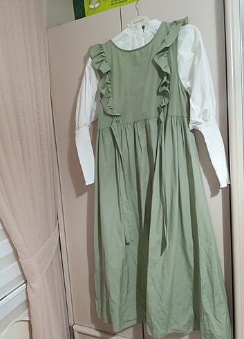 Mint yeşili jile elbise