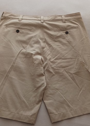 34 Beden Bej Erkek Midi Bermuda Şort bel 47 boy 56 cm