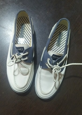 Sperry  top-sider Erkek- Bayan Beyaz Bağcıklı Casual Ayakkabı - Görsel 5