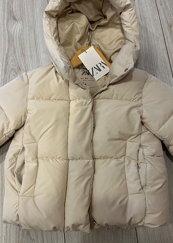 Bej krem kız çocuk zara mont - Görsel 2