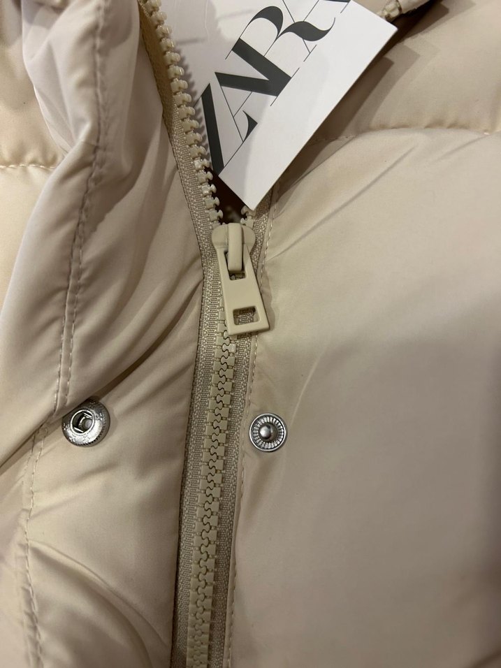 Bej krem kız çocuk zara mont - Görsel 4