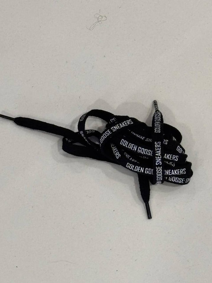 Siyah Yazılı Erkek Spor Ayakkabı Bağcığı - Görsel 2