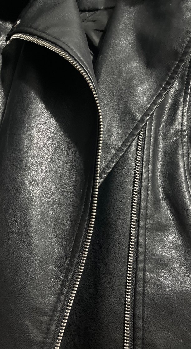 Siyah Kürklü Deri Biker Ceket DeFacto - Görsel 2