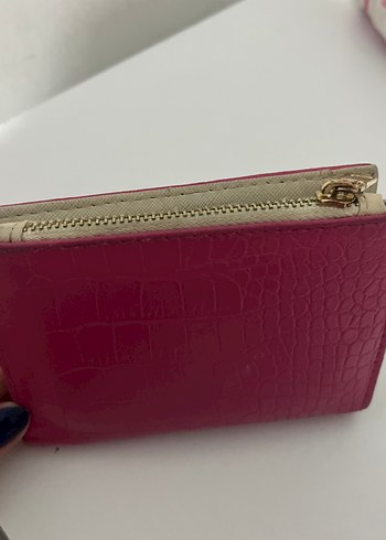 Parlak Pembe Yılan Desenli Deri Kadın Cüzdan - Görsel 2