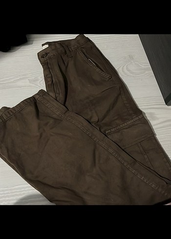 Stradivarius Kahverengi kargo pantolon - Görsel 2