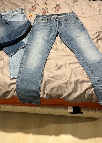 Mavi Düğmeli Rahat Kesim Kadın Kot Pantolon - Görsel 2