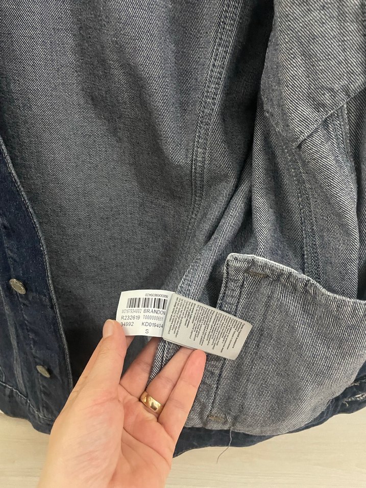 Kadın Gri Kapüşonlu Denim Ceket - Görsel 2