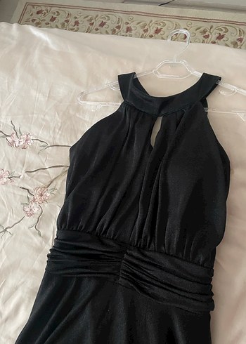 Siyah Uzun Kadın Elbise - Görsel 3