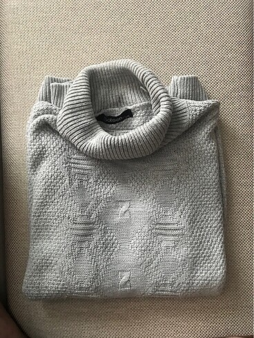 Erkek Sateen Marka Balıkçı Yaka Kazak - Görsel 2