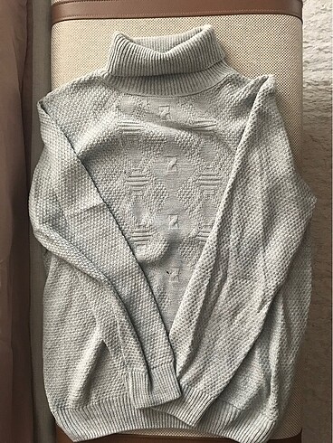 Erkek Sateen Marka Balıkçı Yaka Kazak - Görsel 3