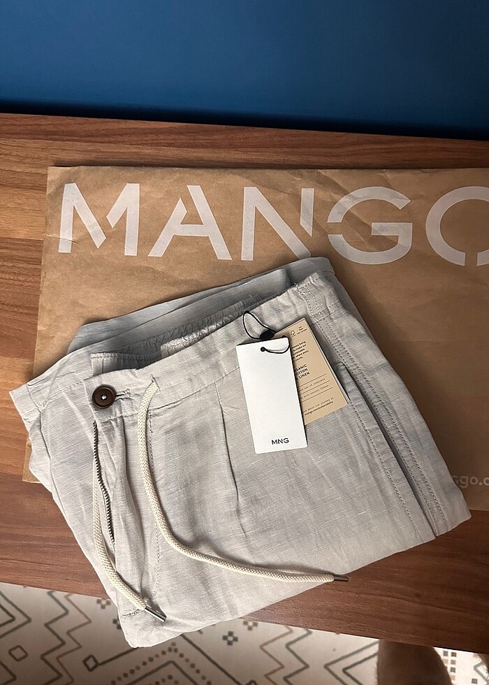 Mango Erkek 32 Bej Short - Görsel 3
