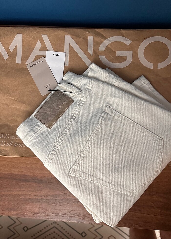 Mango Man 32 Erkek Kot Short Krem - Görsel 2