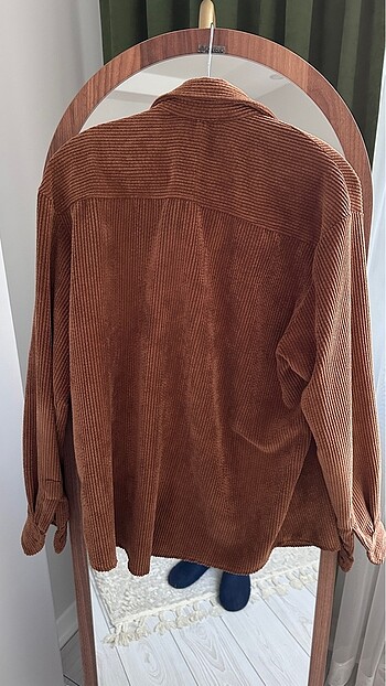 Erkek Taba Fitilli Gömlek - Görsel 2