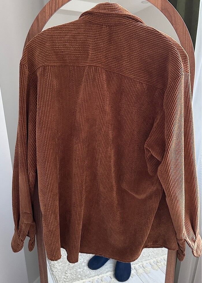 Erkek Taba Fitilli Gömlek - Görsel 2