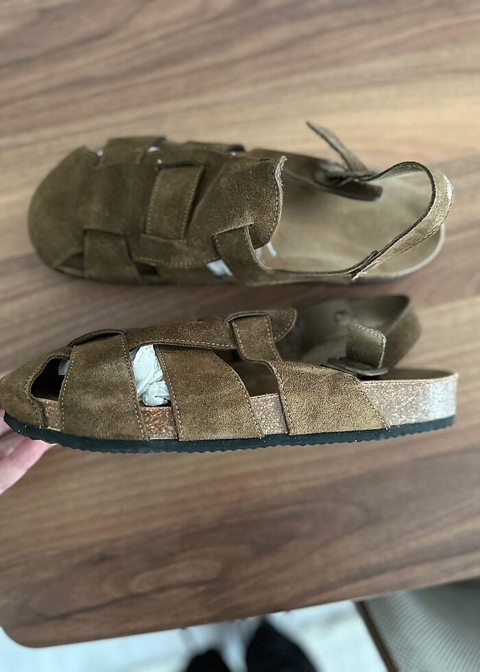 Zara Erkek 44 Nubuk Sandalet - Görsel 2