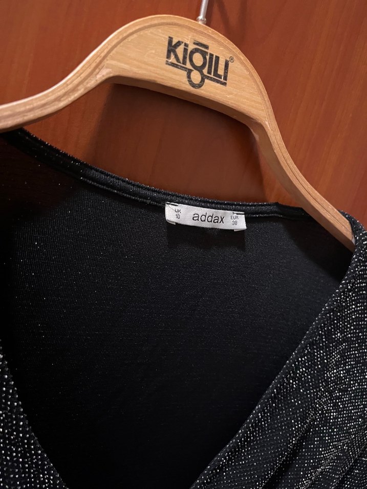 Siyah Drapeli Mini Abiye Elbise - Görsel 2