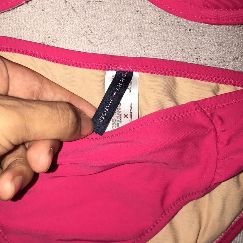 Dantel Detaylı Desenli Pembe Bikini - Görsel 4