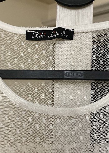 Beyaz Uzun Kollu Midi Elbise - Görsel 2