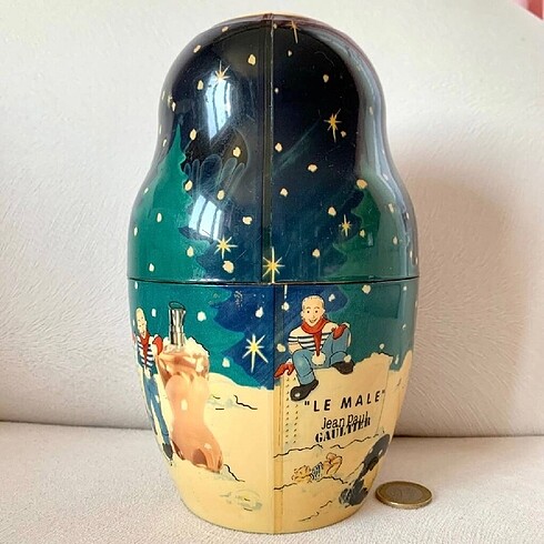 Diğer Jean Paul Gaultier noel 1997 vintage matruşka formlu boş parfüm