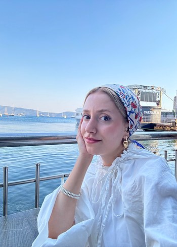 universal Beden beyaz Renk Beyaz Bağcıklı Pamuklu Midi Tunik