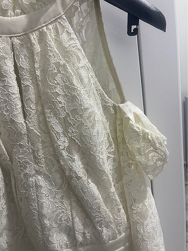 m Beden ten rengi Renk Nikah elbisesi bir defa giyildi