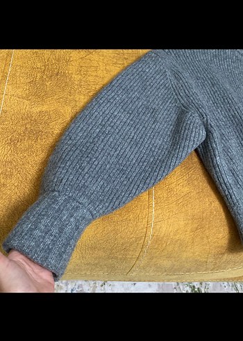 Gri Örgü  Kadın Kazak - Görsel 4