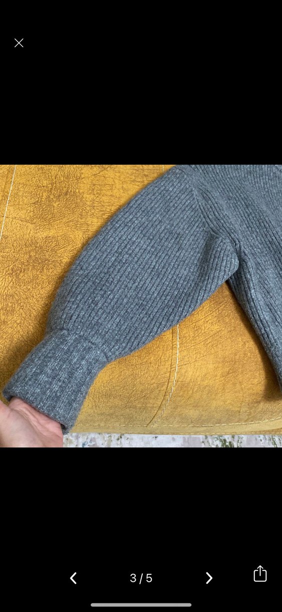 Gri Örgü  Kadın Kazak - Görsel 4