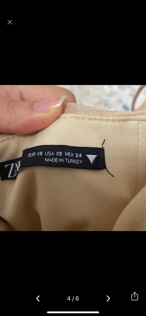 Bej Drapeli Uzun Askılı Elbise - Görsel 4