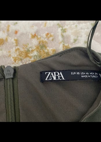 Drapeli Kolsuz Haki Midi Kalem Elbise - Görsel 4