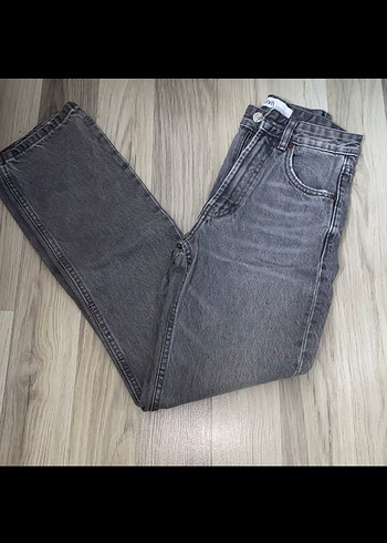 Gri Regular Fit Kadın Denim Pantolon - Görsel 2