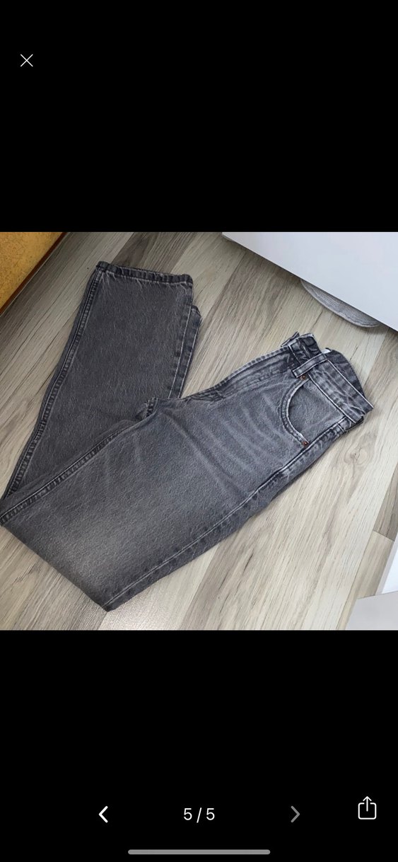 Gri Regular Fit Kadın Denim Pantolon - Görsel 5