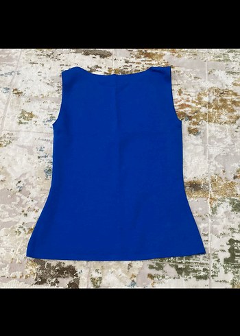 Zara Lacivert Sırt Açık bluz - Görsel 2