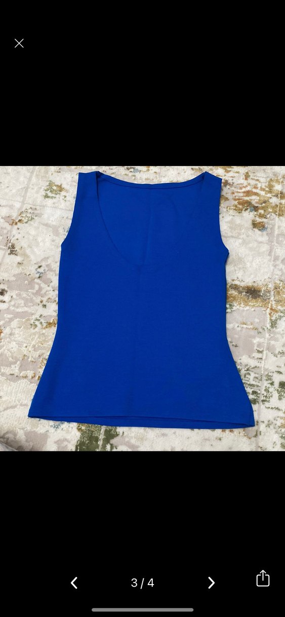 Zara Lacivert Sırt Açık bluz - Görsel 3