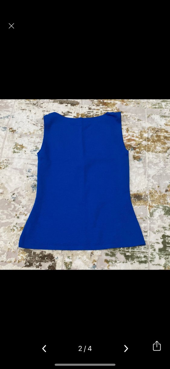 Zara Lacivert Sırt Açık bluz - Görsel 2