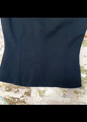 Siyah Kolsuz Kadın  bluz - Görsel 5