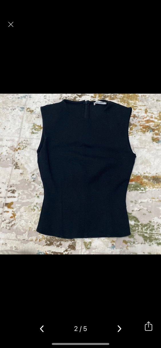 Siyah Kolsuz Kadın  bluz - Görsel 2