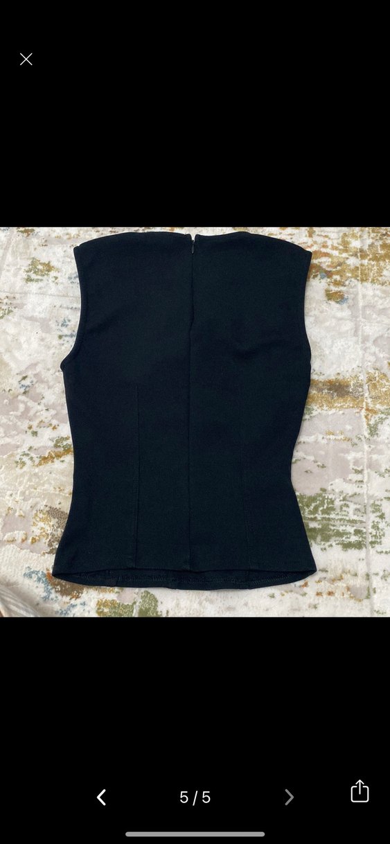 Siyah Kolsuz Kadın  bluz - Görsel 3