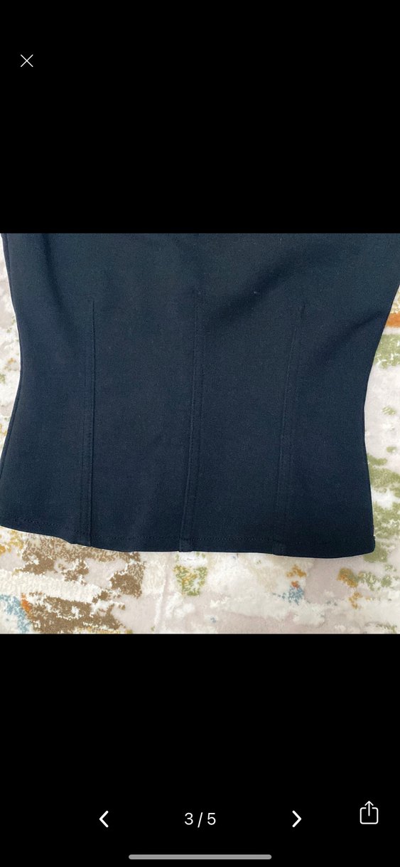 Siyah Kolsuz Kadın  bluz - Görsel 5