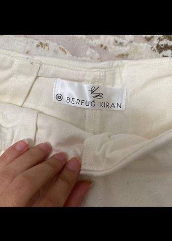 Berfuğ Kıran Bej Mini Etek Kadın Street Wear - Görsel 3