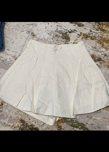 Berfuğ Kıran Bej Mini Etek Kadın Street Wear - Görsel 2