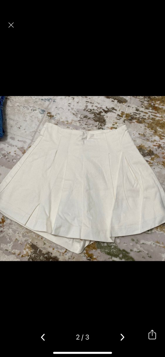 Berfuğ Kıran Bej Mini Etek Kadın Street Wear - Görsel 2