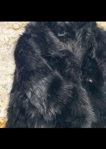 Siyah kürk Detaylı Kadın Kaban - Görsel 5